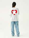 [UNISEX]Bear Heart Back Printing Sweatshirt