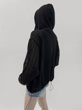 Riga See-Through Knitwear Hooded Zip-Up