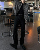 Multi tweed coloring crop jacket