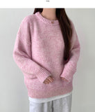 Pastel Pudding Color Wool Blend Basic Round Knit