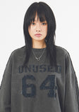 Patch track pigment dyeing sweatshirt