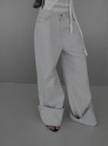Mobel Snap Roll-up Cotton Pants