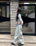 Delf Ice Washed Wide Denim Pants