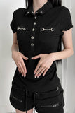 Chrome Rivet Polo T-Shirt