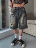 Heart Destroyed Bermuda Pants