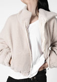 Moko Crop Fluffy Zip-up