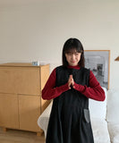 Livid brushed pleated over long one piece