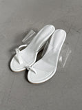 1207 Unbalanced Strap Sandals Wedge Heels (8cm)