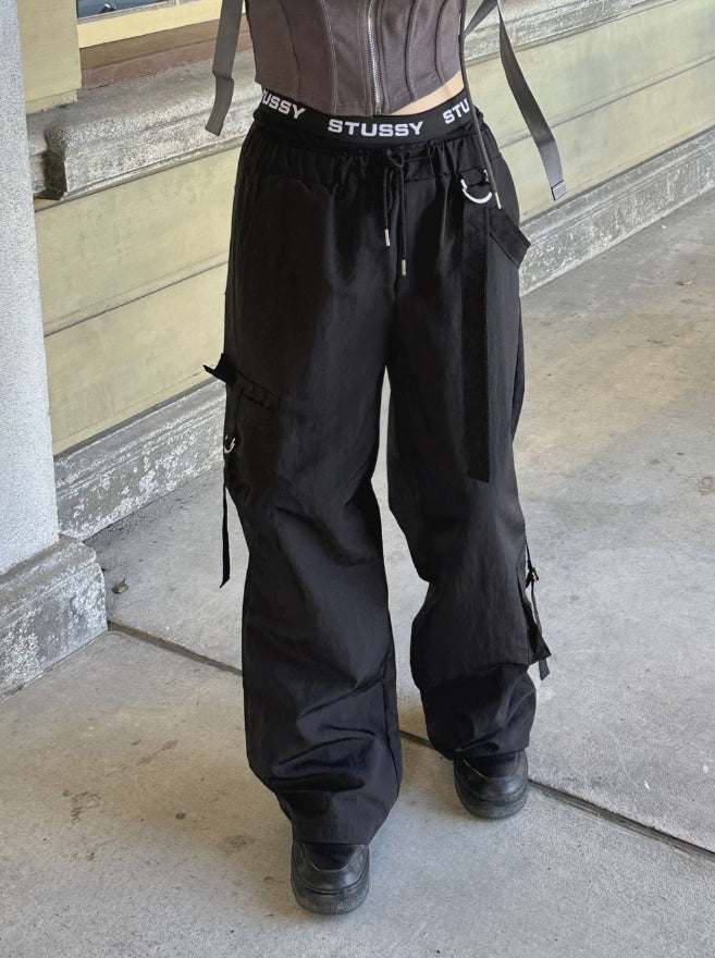 Strap Nylon Cargo Pants