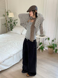 Viant two pin tuck slab cotton long wide pants