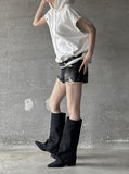 Flow Damage Denim Shorts