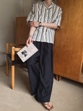 Lloyd Pintuck Maxi Wide Belt Slacks