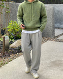 Knob Pintuck Wide Sweatpants