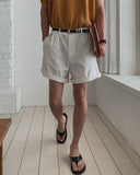 Luan Linen D-Ring Bermuda Shorts