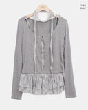 [Cardigan + Sleeveless + Scarf SET] Tevin Check Cardigan Set