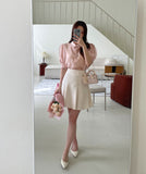 Rubille Collar See-through Frill Blouse
