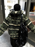 Wool Jacquard Hood Jumper Jacket