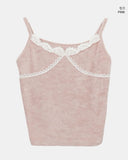 Mie Lace Terry Brushed Sleeveless