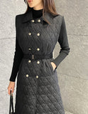 Erne Quilting Collar Lightweight Padding Vest One Piece (Belt Set)