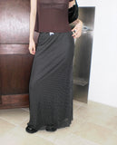Tano Dot Lace Ribbon Long Skirt