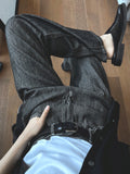 Linen denim wide