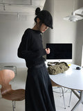 OPEN SHOULDER WAFFLE HOODIE