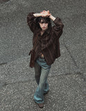 Flatter loose fit striped shirt