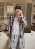 Cross-check seersucker shirt