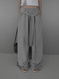 Tie Maxi Wide Sweatpants