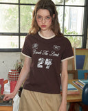 The Limit CROP Ringer Short Sleeve Tee