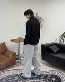 Dien Studded Ribbed Knit Zip-up