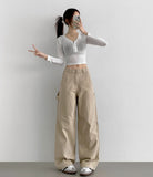 Carpenter Side Pocket Hip Y2K Wide Cotton Pants