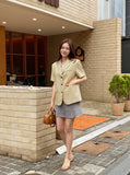 Hairline Chiffon Layered Blouse