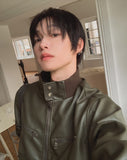BOD High-neck Leather Jacket