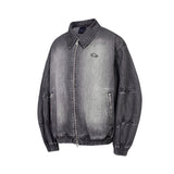 SHINING LOGO WASHED DENIM JACKET
