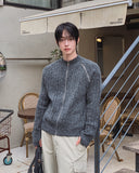 Kennen Fingerhole Wool Knit Zip-up
