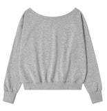 TAKE ME One-Shoulder Sweatshirt