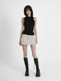 Side zipper mini skirt