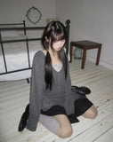 Vucky Lace Square Neck Slim Short Sleeve T-shirt