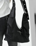 Knock Leather Belt Square Bag