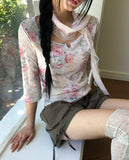 Lewell Flower Three Quarter T-shirt