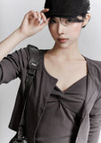 Twist One Piece Cardigan Set