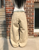 Dawson Cut-out Point Wide Cotton Pants