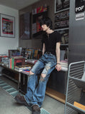 [LANARCH] Half Zip-Up Short Sleeve T-Shirt
