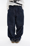 Purdue pintuck corduroy wide pants