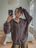 Noxie Pigment Embroidered Two-Way Hood Zip Up
