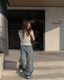 Pauline Off Shoulder Ribbon Short Sleeve Tee