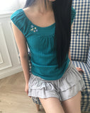 Helti Eyelet Puff Sleeveless