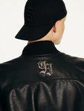 Studio Leather Varsity Jacket
