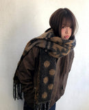 Peoen High Neck Fur Suede Jacket
